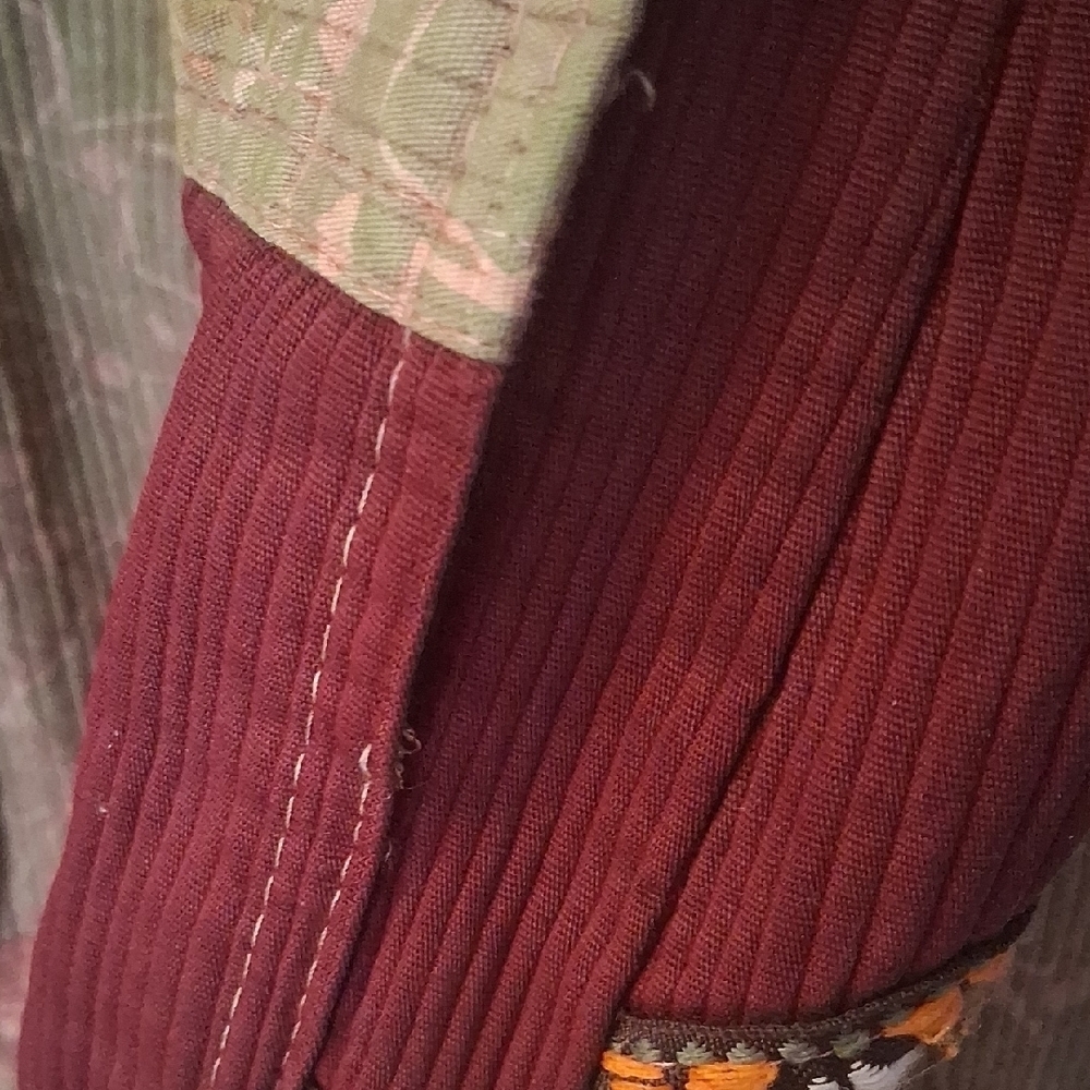 Boho Patchwork Hooded 1970s 80s Jacket in Earth Tones - Picture 10 of 16